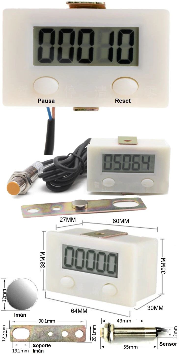 Cuenta vueltas Digital 5 dígitos